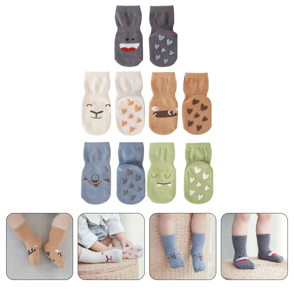 

Baby Anti Skid 0-24 Months Cute Cartoon Toddler Socks Cotton Non Slip Infant Floor Socks For Newborn