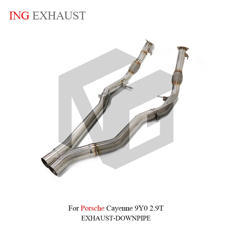 

ING New Style Stainless Steel 304 Front Pipe for Porsche CAYENNE 9Y0 2.9t 2020+ Tube Engine Up grade Performance Exhaust System