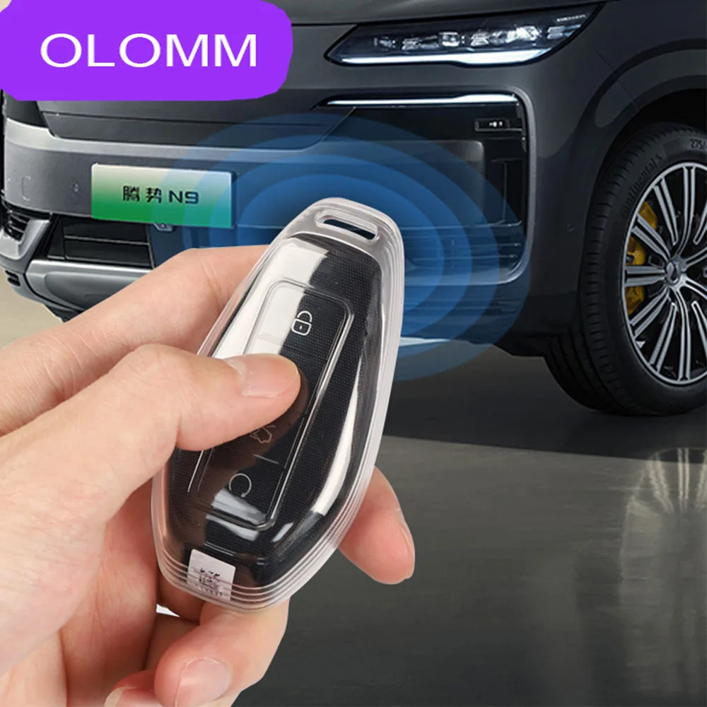 Car Key Protection Cover Anti Fall And Pressure Resistant For Denza N9 Transparent All Inclusive Key Case Modification Supplies