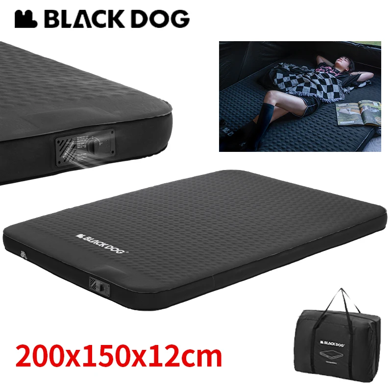 

Naturehike BLACKDOG Outdoor Inflatable Mat 12cm Built-in Pump Air Mattress Camping Picnic Sleeping Bed Pad Automatic Cushion