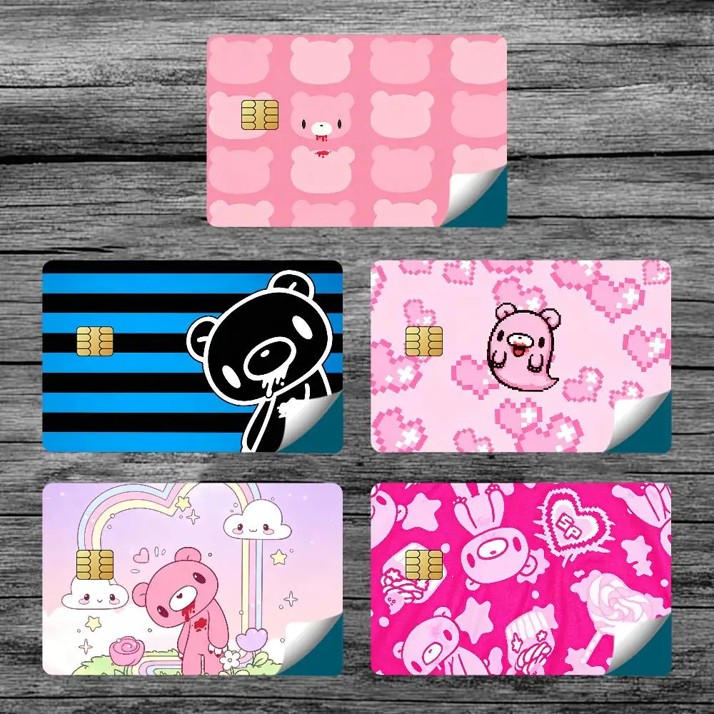 Cartoon G-GloomY-Y Bears Kawaii Card Stickers for Bank Access Protective Waterproof Film Cover Sticker Surprise Gift