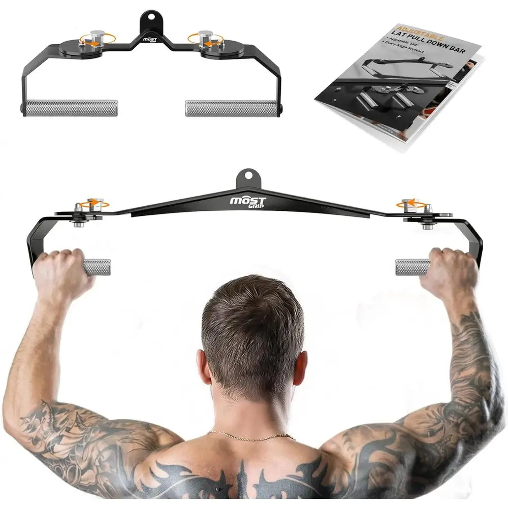 

360° Rotating Handle Lat Pulldown Set for Comprehensive Back Training and Home Gym Use