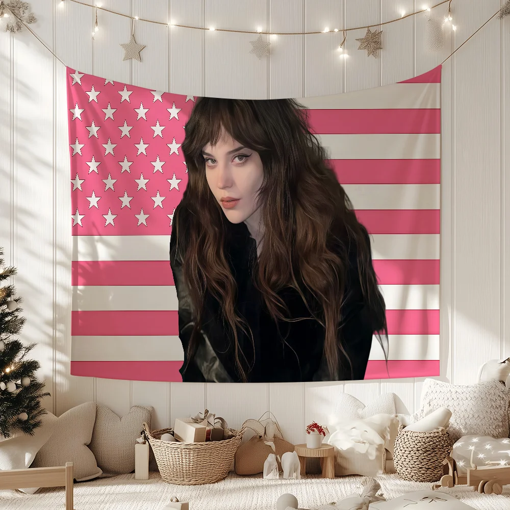American Actress S-Sophie T-Thatcher flag For Garden Party Living Room Home Wall Decor Banner Bedroom Outdoor Tapestry