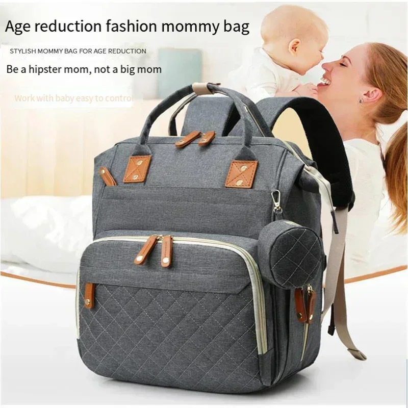 Portable Mommy Bag Large Capacity Shoulder Mother and Baby Bag Stroller Hanging Bag Multi-functional Fashion Travel Diaper Bags