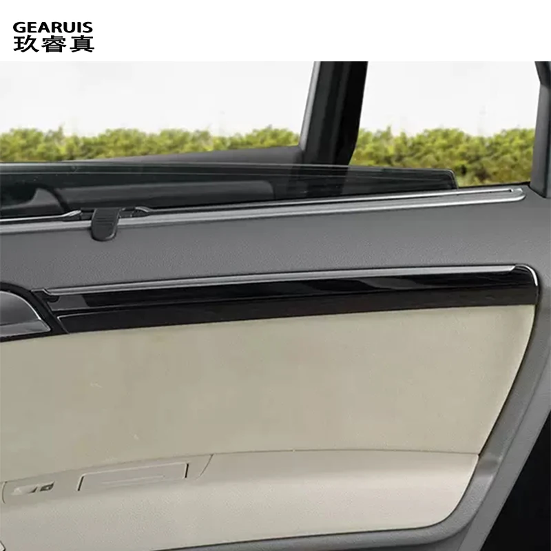 Door handle Frame Auto Door Interior strip Decoration Panel Cover Stickers Trim For Audi q7 4L 2006-2015 Car Styling Accessories