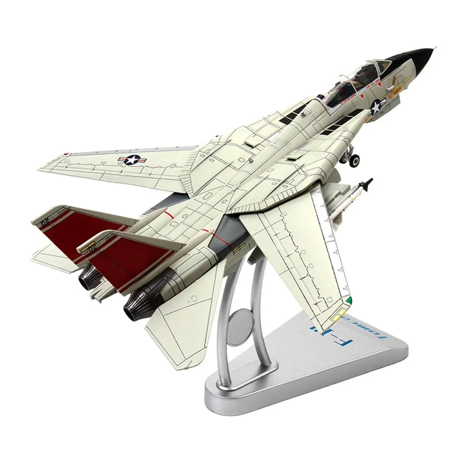 1/72 Scale F-14A Aircraft Model Simulation Ornament Display Model Aircraft Model F-14 Model for Desktop Home Decorations Gifts