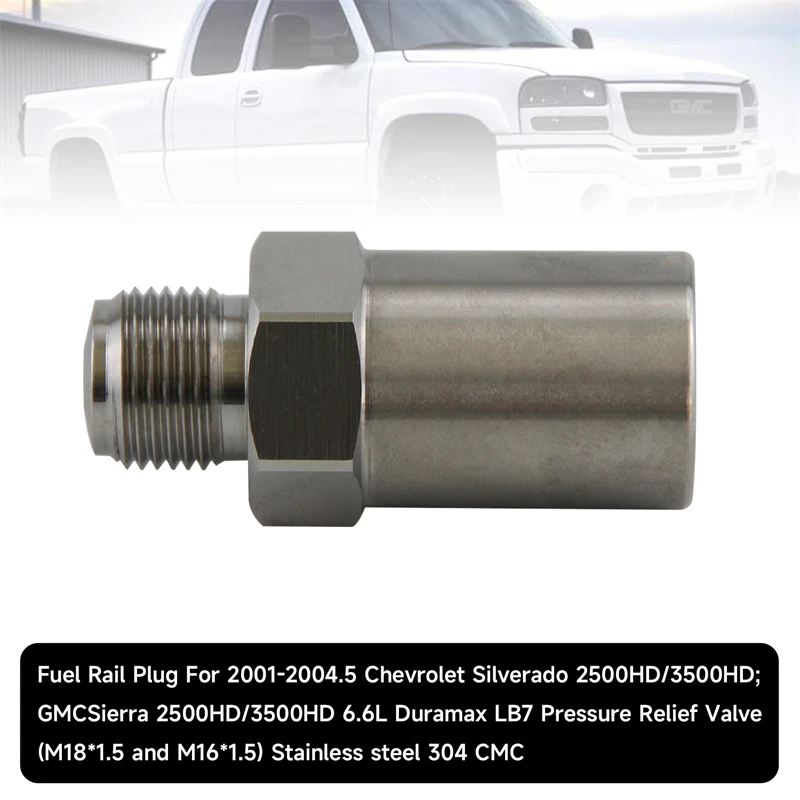 Fit For Chevy GMC 6.6L Duramax LB7 2001-2004 Fuel Rail Plug Pressure Relief Valve