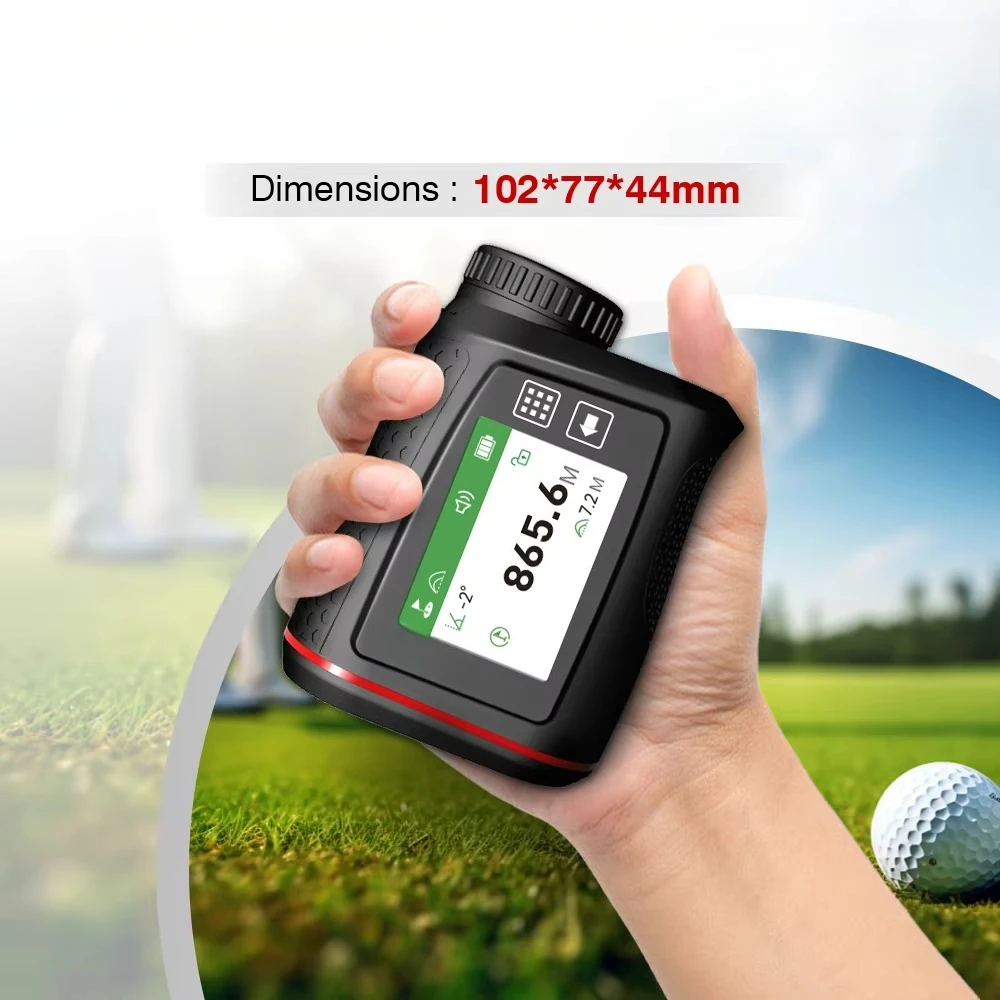 Golf  Rangefinder 1000m Golf Flagpole Lock, Slope Mode, Magnetic USB Rechargeable, External Screen, Voice Broadcast view 6