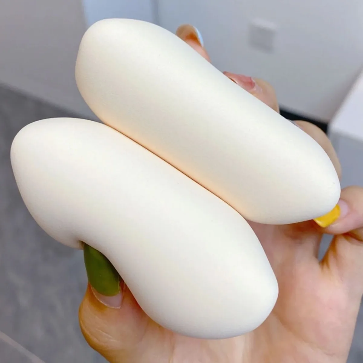 柔らかい革のメイクアップスポンジ,エアクッション,ファンデーション,化粧品パフ,ウェットおよびドライ用,綿のメイクアップツール,3ユニット