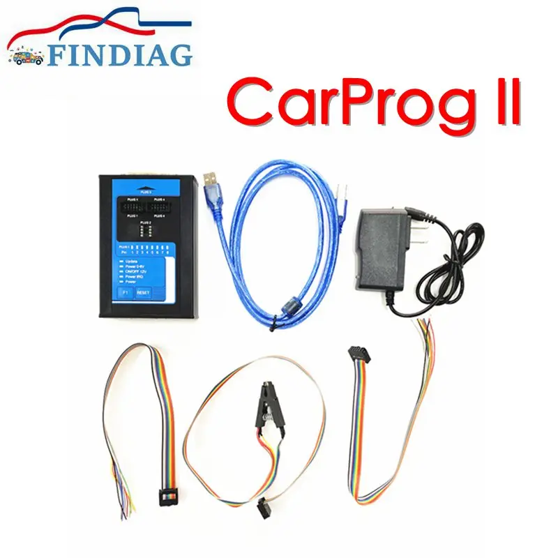 CarProg II Car Prog 2 Full Set ECU Programmer Auto ECU Chip Tuning Tool Program for CRASH DATA Airba Radio IMMO Mileage