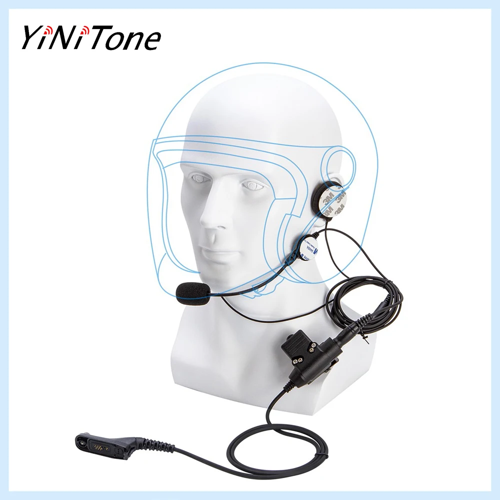 Motorcycle Helmet Ham Radio Microphone Headset with U94 PTT Adapter For Motorola XiR P8268 8260 APX 7000 8000 DP3400 DP3600 DGP4