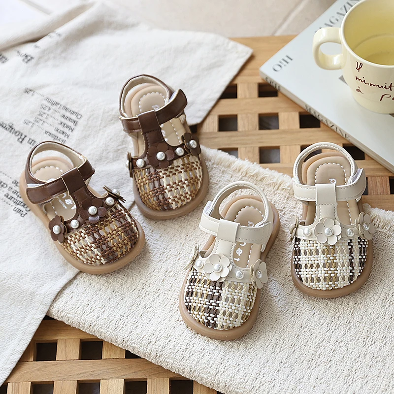 Sandalias de Princesa para Bebé, Zapatos de Andar Modernos para Niños Pequeños, Estilo Coreano, Versátiles, Verano 2026, Nuevos Zapatos Casuales para Niños con Suela Suave