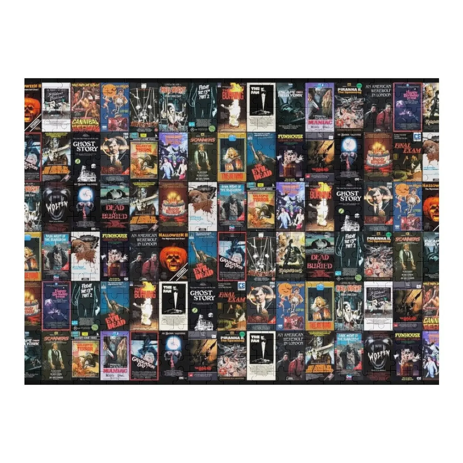 

RETRO HORROR VHS ARTWORK - 1981 Jigsaw Puzzle Custom Wood Works Of Art Puzzle