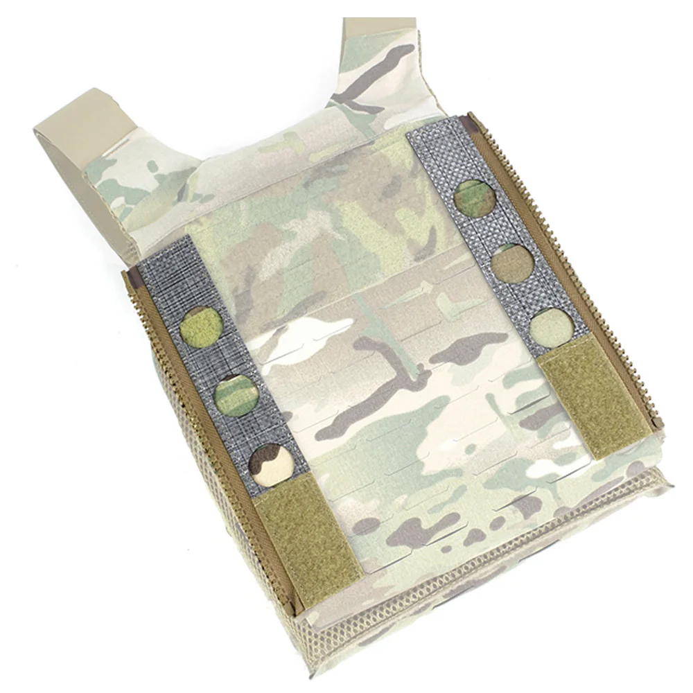 VULPO Laser Cutting Tactical Vest Back Panel Pouch MOLLE Connection Zipper Adapter For FCSK 3.0 Vest Plate Carrier