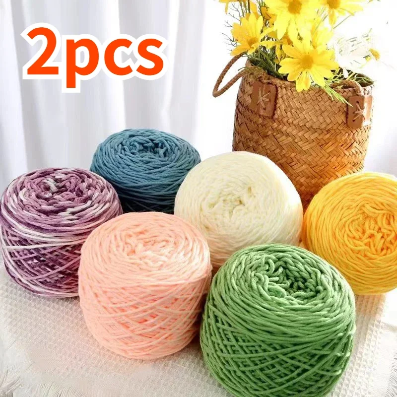 

100g/2pcs Cotton Scarf Yarn Knitted Sweater Fabric Lover Cotton Milk Cotton Crochet Yarn Scarf Shawl Yarn Material Wiring