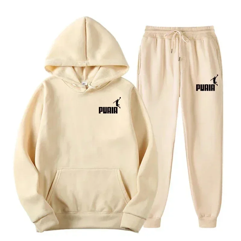 Spring and Autumn 2026 Men's Sport Hooded Sweater + Pants Set, New Outdoor Men's and Women's Hooded Casual Set
