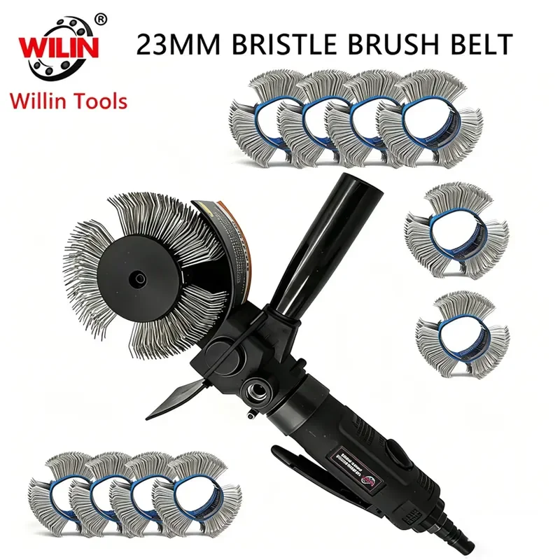 Pneumatic Brush Injector Kit, Pneumatic Rotary Tool, Rust Removal Surface Treatment 3500 RPM 0.7 HP 10PCS HSS Wire Brush