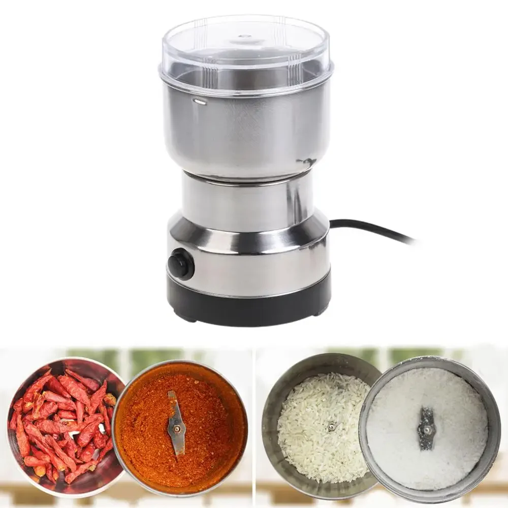 Stainless Electric Coffee Grinder for Herbs, Spices, Nuts, Grains, and Coffee Beans