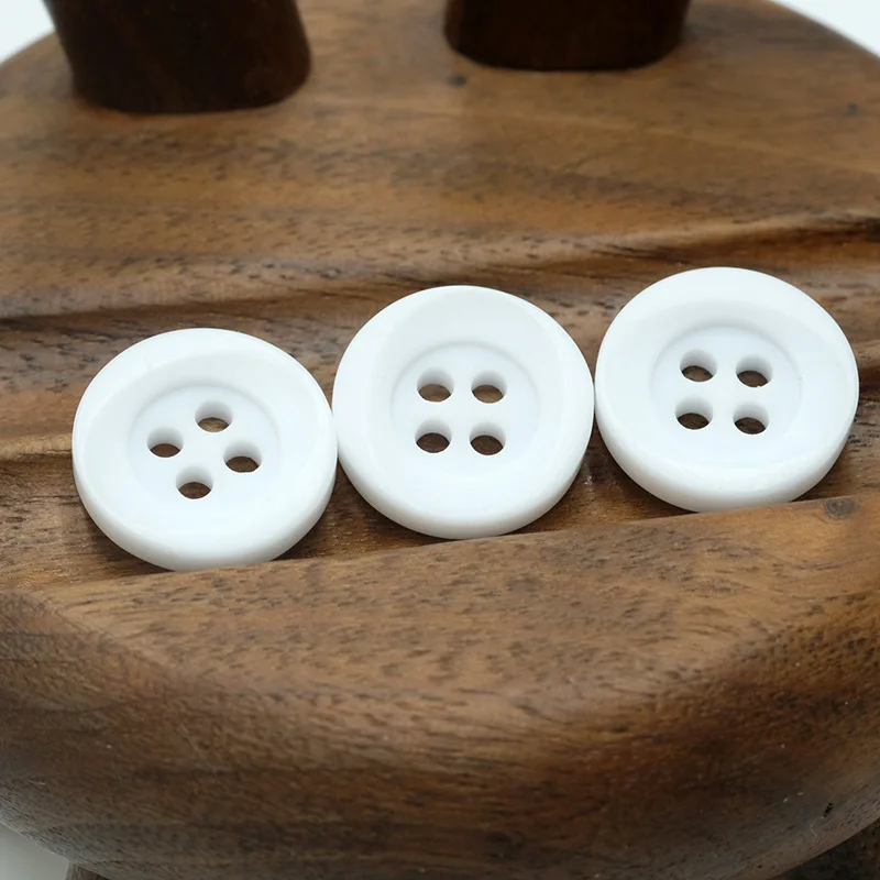 Colorful round Wide Edge 4-Hole Buttons Wholesale in Stock Decorative Buttons for Shirts Sweaters Knitwear Kids Clothing