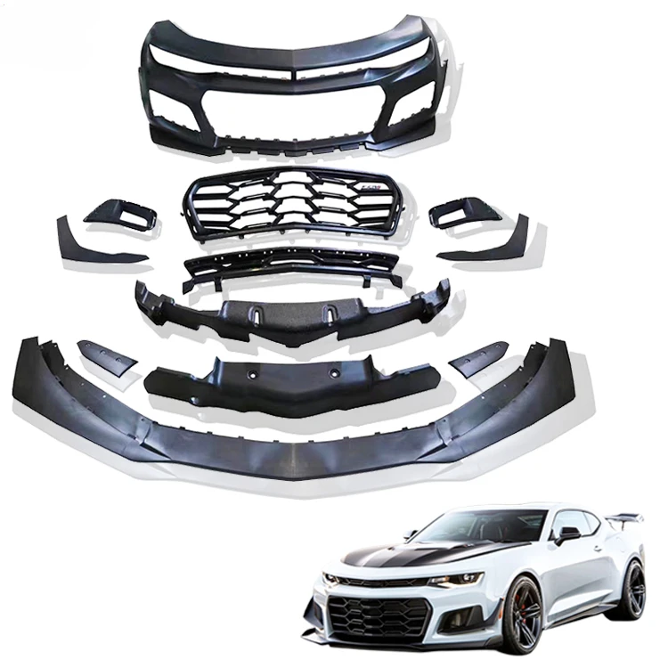 1LE Style Body Kit Front Bumper Rear Diffuser Side Skirt Spoiler Car Accessories Body Kit For Camaro 2016-2018 5th