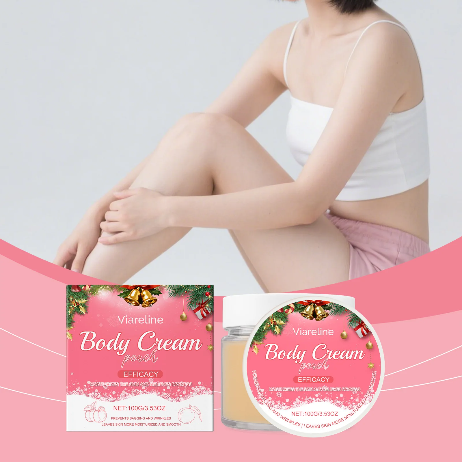 

Peach Flavor Nourishing Moisturizing Body Cream Softening Lifting Firming Skin Prevent sagging of the abdomen and buttocks