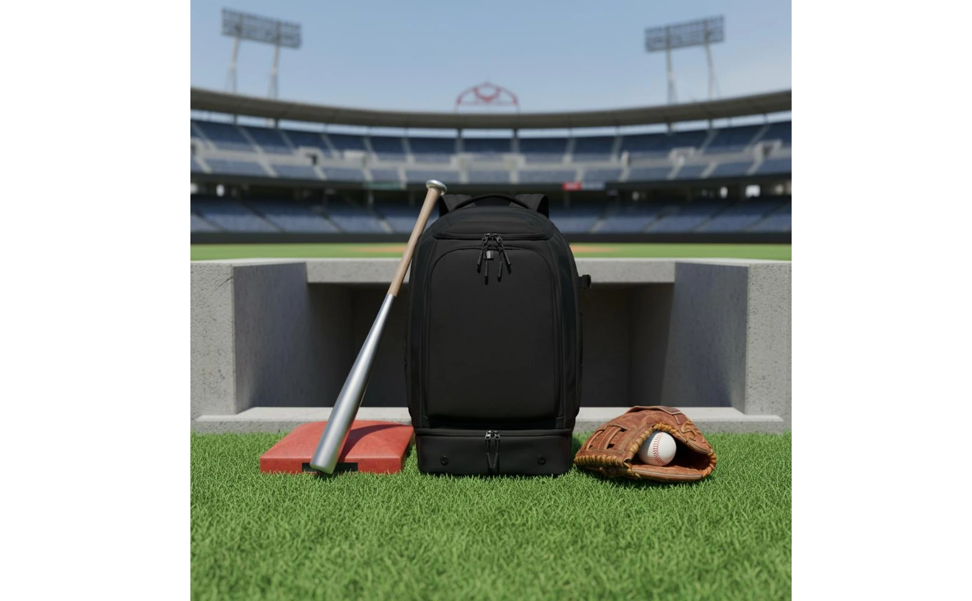 Baseball Equipment Backpack Custom Embroidery Softball Equipment Backpack Bat Sleeve Pack Vented Storage Wet Dry Separation