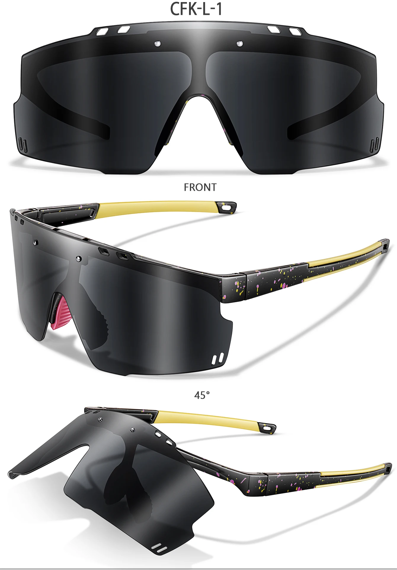 Männer Frauen Flip Auf Sonnenbrille Winddicht Radfahren Brillen Outdoor Sport Laufen Reiten Party MTB Fahrrad Brille UV400 – Detail 5