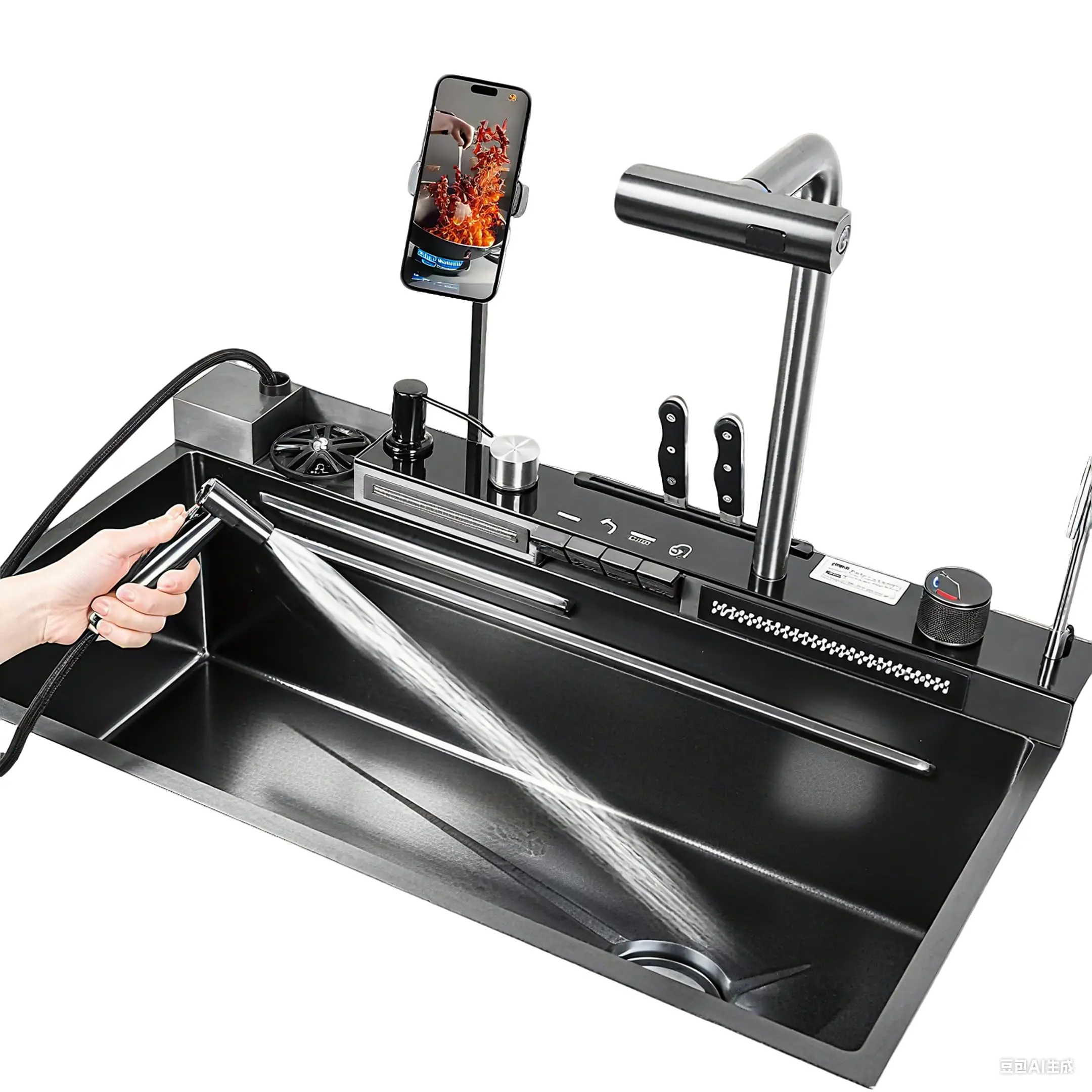 

Modern Stainless Steel Kitchen Sink - Multifunctional Design for Home Cooks in Contemporary Kitchens