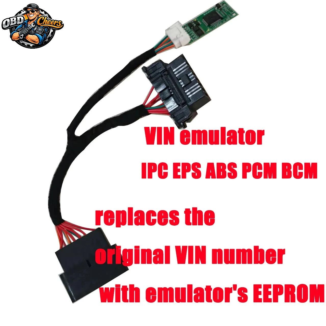 Auto VIN Simulator Chassis Number Modification Tool CAN Protocol OBD Pin 6&14 External Device