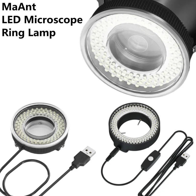 MaAnt MY-035/036/037/038 Microscope Polarized LED Ring Light for Mobile Phone Soldering Repair Smoke Oil Proof Light Source