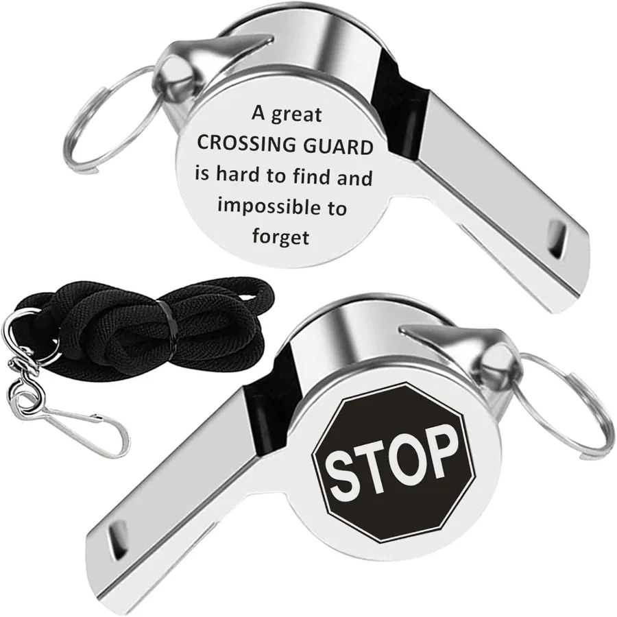

Свисток Crossing Guard со шнурком. Большая защита от перекрещивания трудно найти и невозможны для забытого свистка. Подарок школьной гвардии.