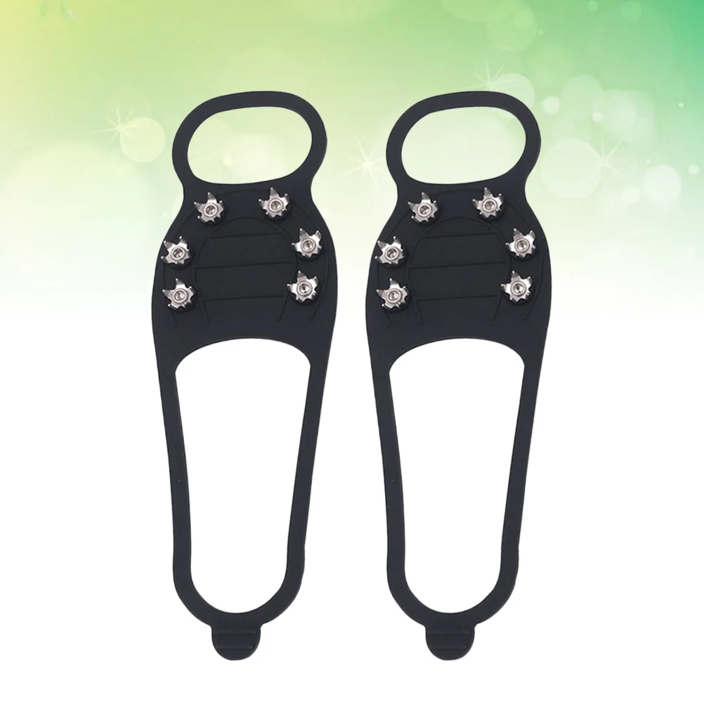 

Non Slip Shoes Cleats 6 Teeth Crampons Hiking Snow Ice Portable Lightweight Compact Durable Climbing Accessories