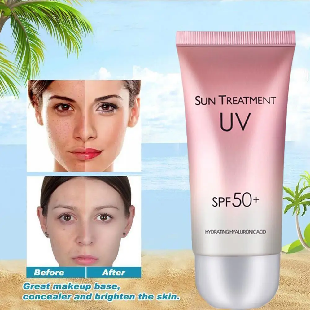 60g Whitening Sunscreen Cream Sun Protection Anti UV Long-lasting Refreshing Skin Isolation Cosmetics Care Moisturizing Brighte