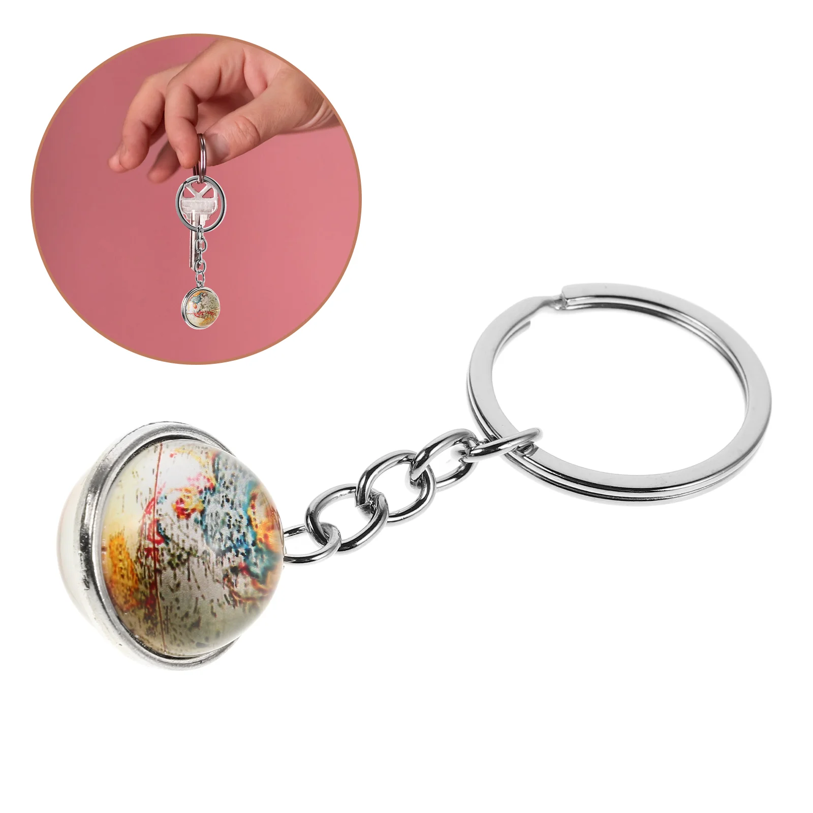 Globe Keychain Keyrings Toy Chains Earth Keychains for Travelers Funny Charms Kids Mini Backpack Hook Children