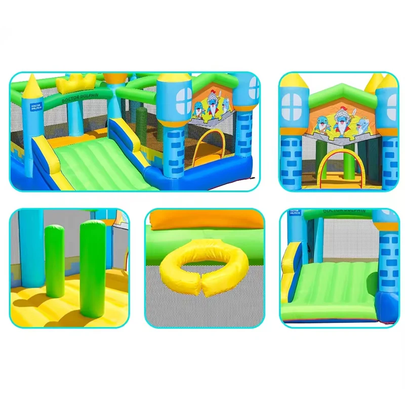 Casa inflable de rebote, tobogán acuático, pared de escalada en roca, piscina de buceo, castillo inflable para niños con soplador