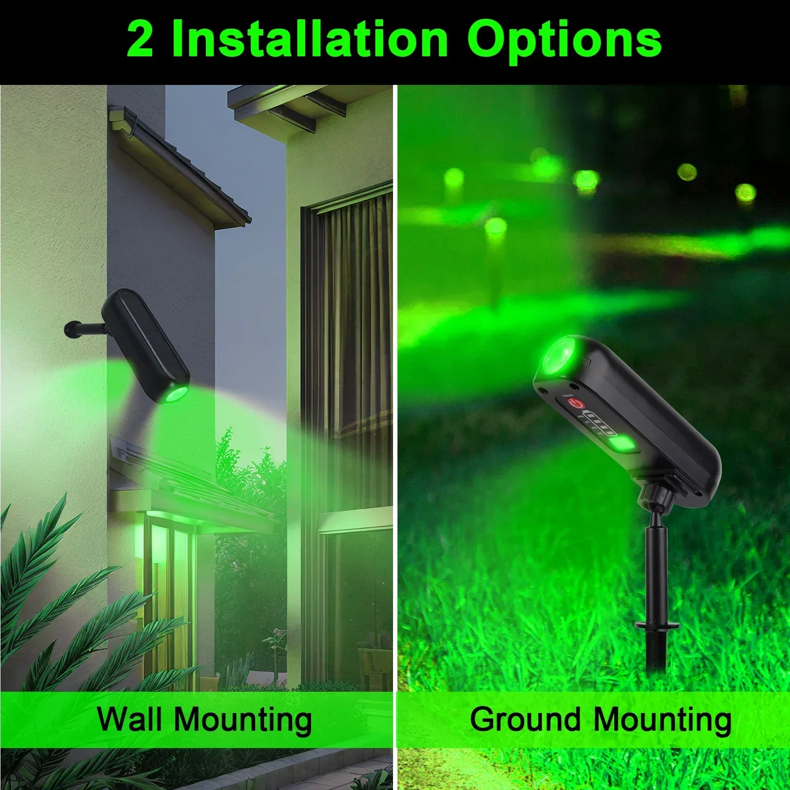 1Solar LED Light Outdoor Solar Wall Light IP65 Green Garden Light Solar Spotlights Solar Uplights for Trees Pathway Yard