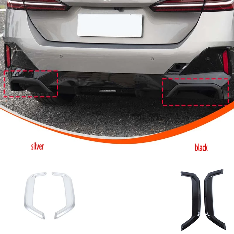 

For 24+ BMW 5 Series/G60 (imported version) tail throat decorative frame exhaust hole decorative stickers silver (sport version)
