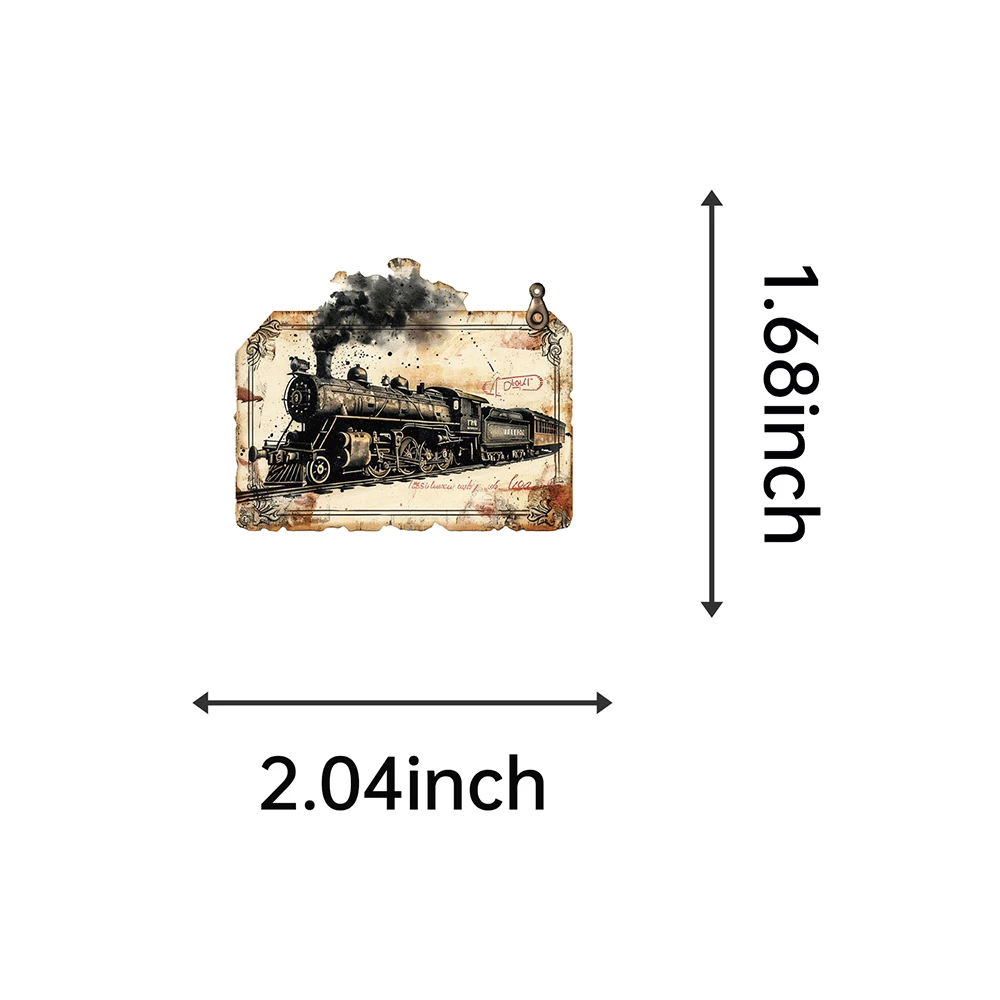 10/30/50pcs Cool Vintage Labels Decoration Stickers Manuscript Graffiti Decals for Stationery Laptop Phone Retro PET Sticker Toy