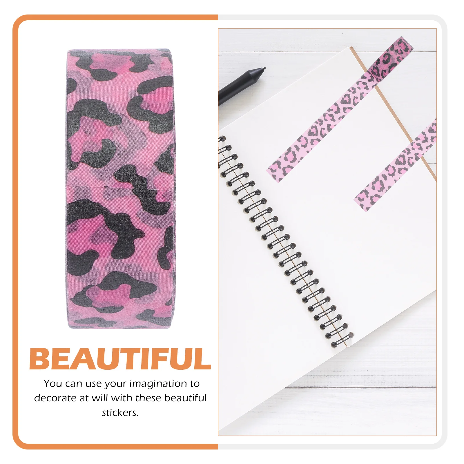 5 قطعة 5 لفات ورقة ليوبارد اخفاء Diy بها بنفسك سكرابوكينغ مجلة الحيوان يطبع الشريط الحرفية هدية مذكرات الشريط التفاف أشرطة #5