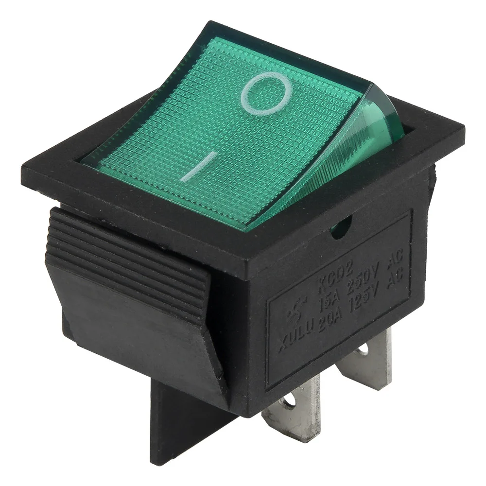 5pcs / lot KCD7-201N perforate 26 x 22 mm 4 pin ON - OFF boat rocker switch power switch with 220V light KCD2 view 6