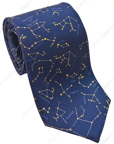 Imagen 1 del producto Corbata de cielo azul para hombre Van Gogh cielo estrellado Luna pinturas estilo corbatas de corbata para hombre diario boda fiesta negocios nota azul