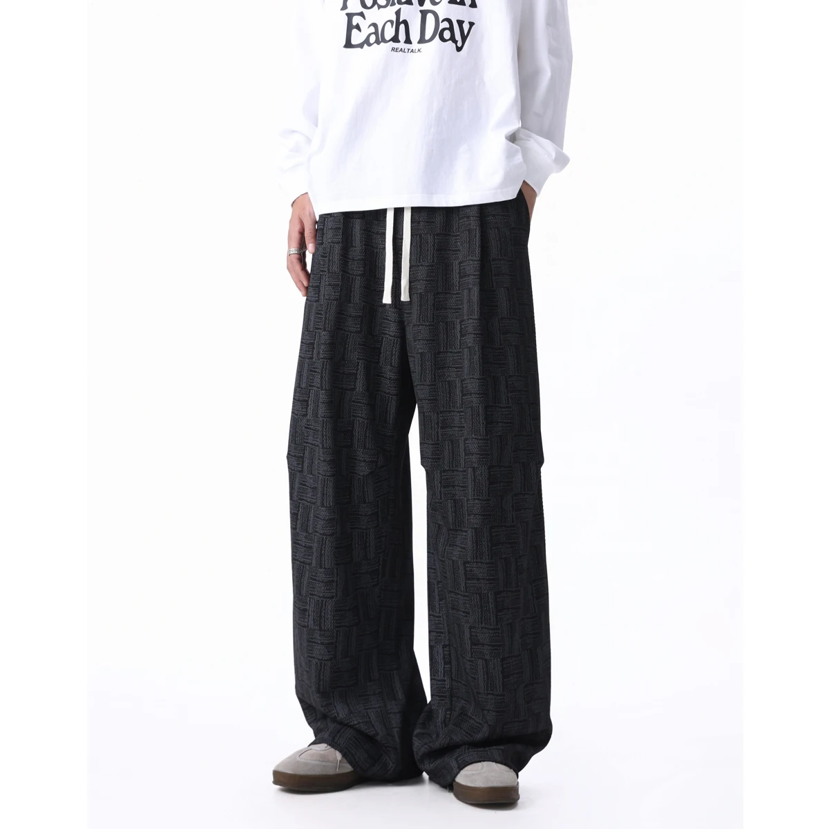 

Men's Trendy Chino Pants - New Loose Wide-Leg Trousers with Unique Print Urban Wear, Simple Versatile & Comfortable Lifestyle
