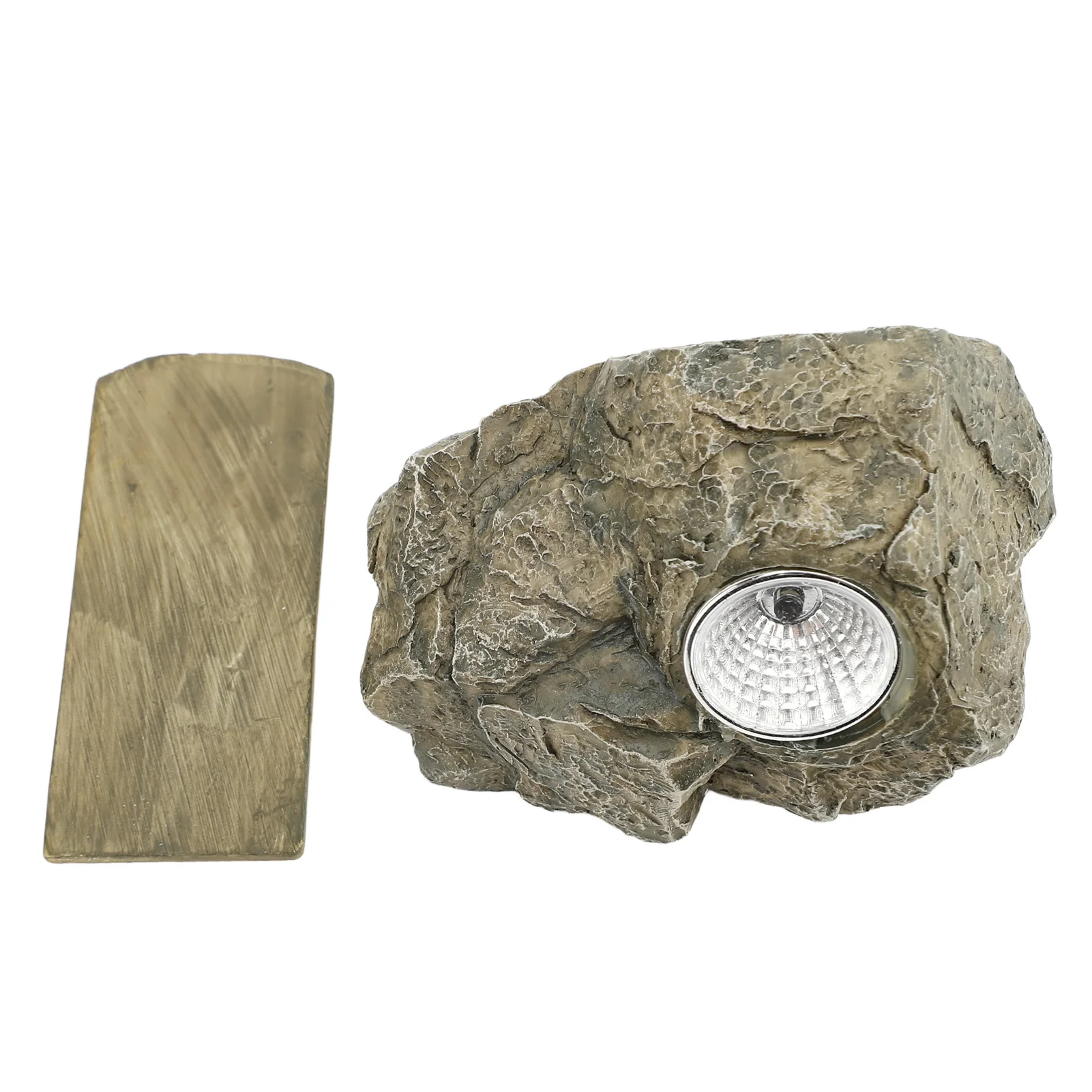 

Fake Rock Key Box Resin Simulated Stone Spare Key Holder Box with Solar Light for Outdoor Garden Yard