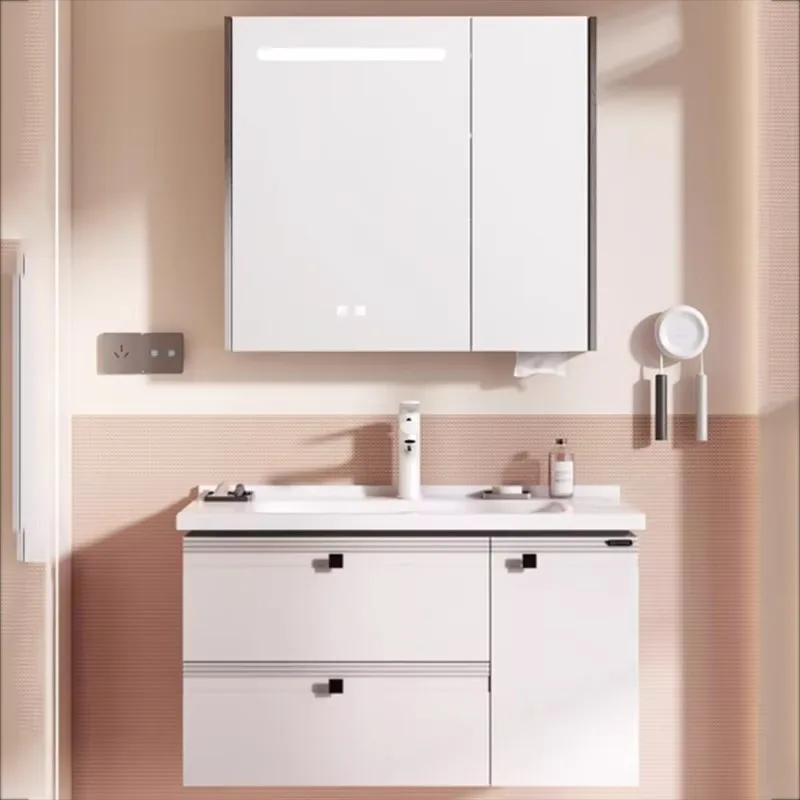 

White Tall Storage Bathroom Cabinet Toilet Nordic Home Wall Makeup Bathroom Cabinet Vanity Space Armoire Salle De Bain Furniture