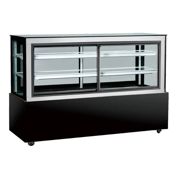 Vitrina de pastel abierta frontal, vitrina de pastel para refrigerador, expositor de pastel refrigerado