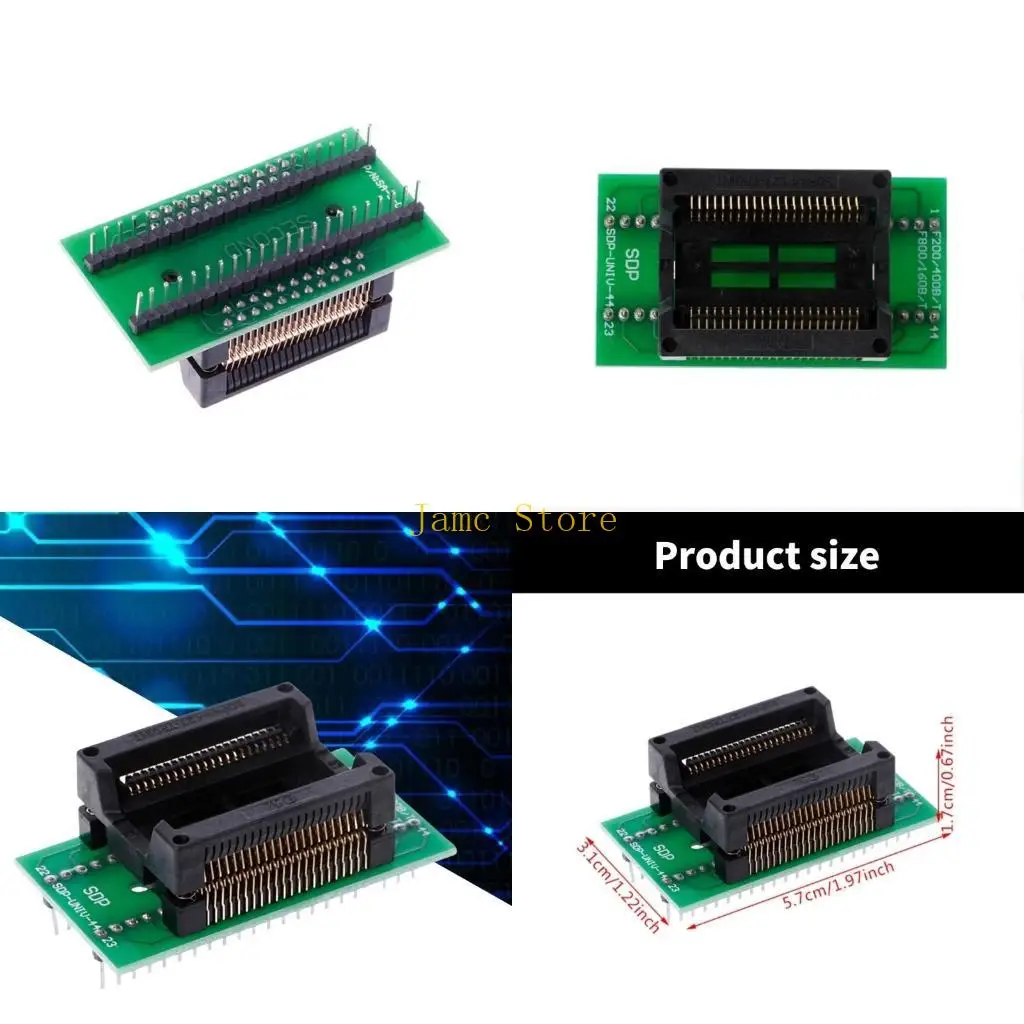 

LX0B Precise SOP44 to DIP44 IC Test Socket for T56 Programmer Adaptor for Educational