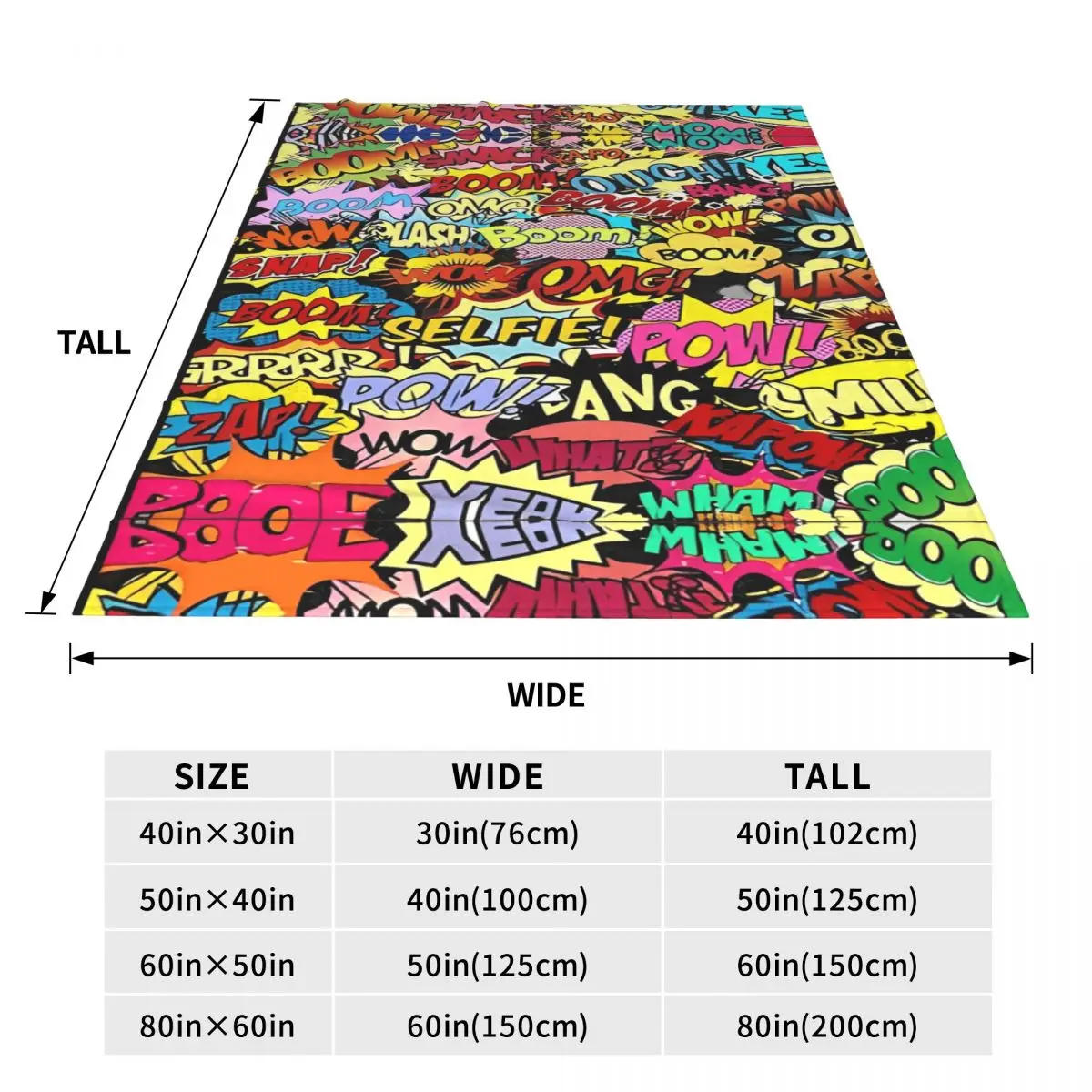 Comic Book Explosion Graffiti Art Pattern Blanket Quality Soft Warm Throw Blanket Autumn Camping Couch Bed Pattern Bedspread