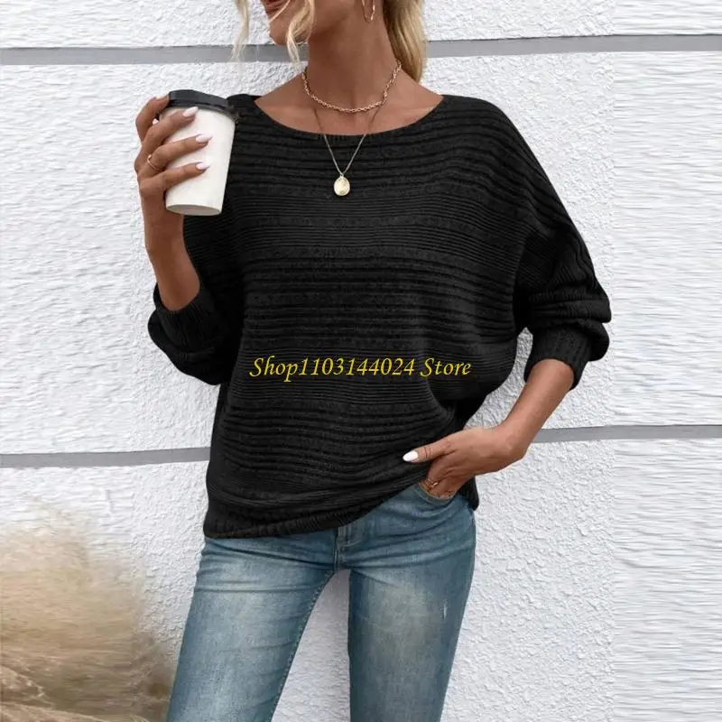 

N5KE Легкий свободный пуловер с рукавами «летучая мышь», удобная одежда