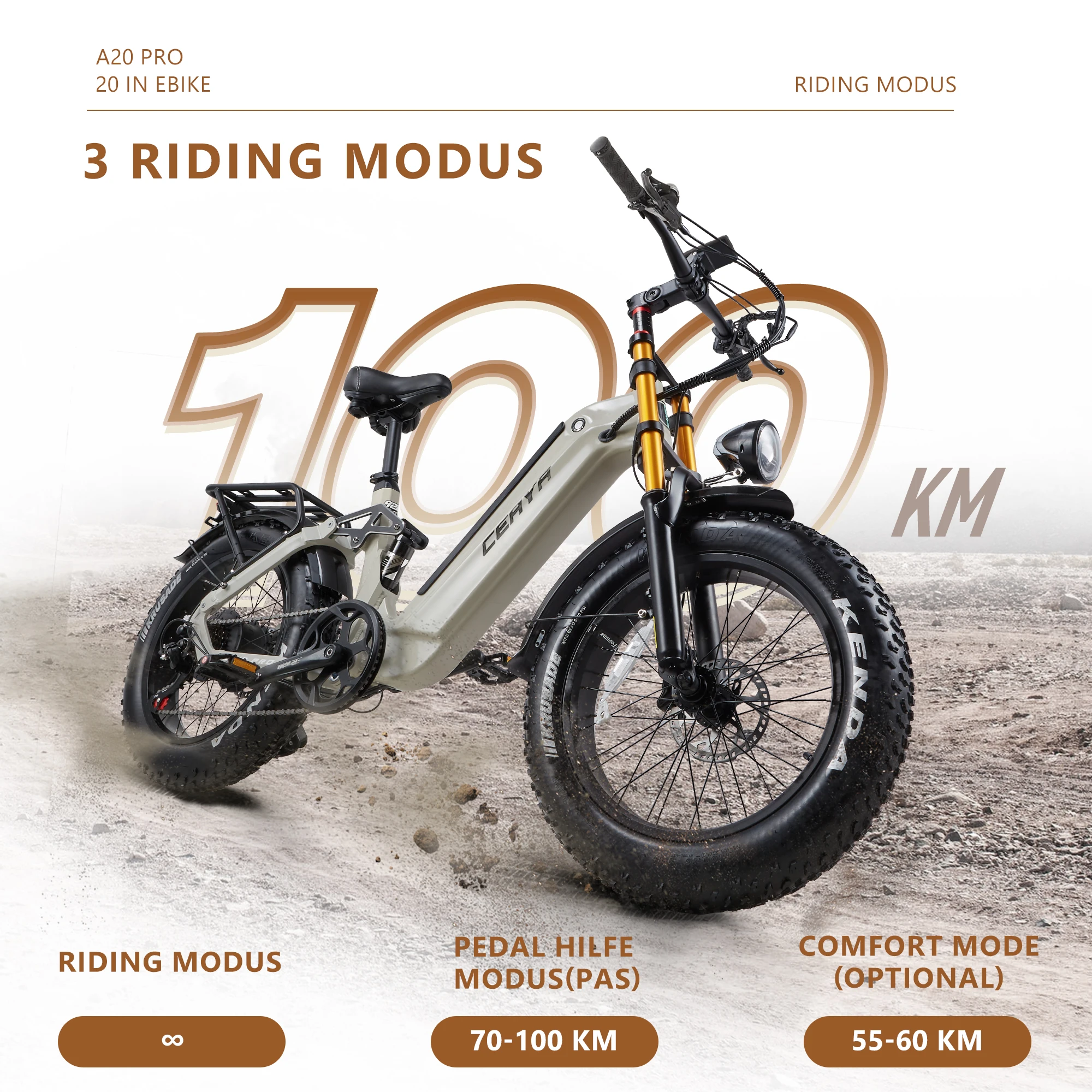 CEAYA A20PRO E-Mountainbike 48V 20AH - usage example