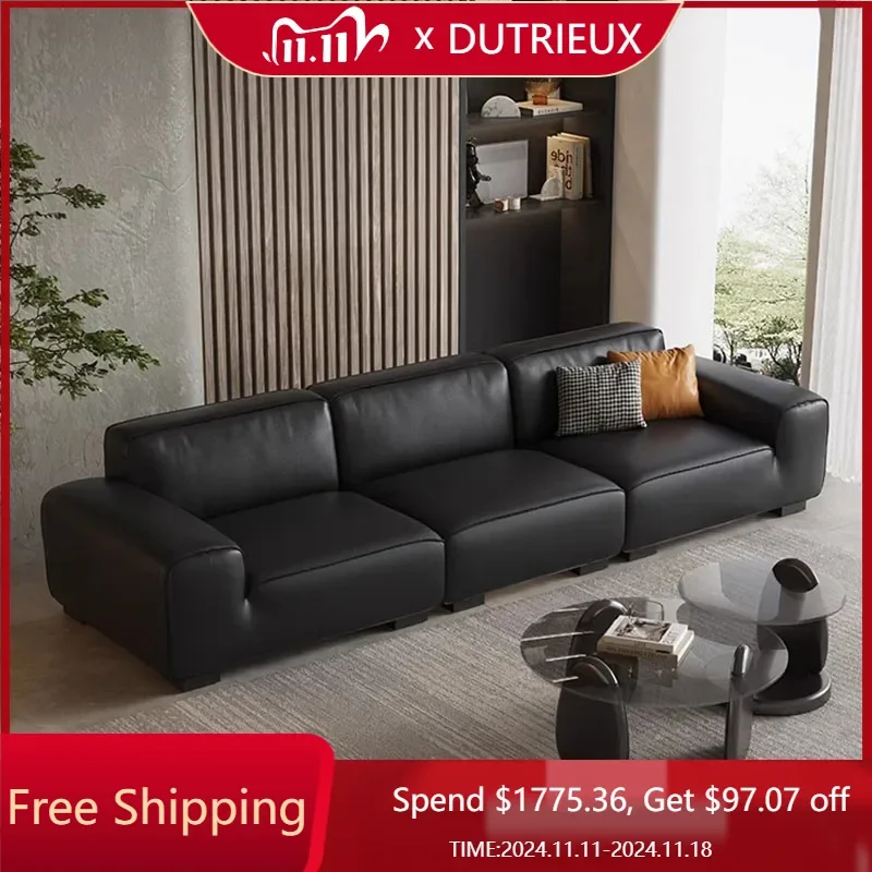 

Nordic Wood Sectional Sofa Unique Black Relax Italiano Leather Sofa Recliner Cushion Muebles Para Dormitorio Home Furniture